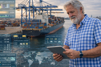 Aldo Vendramin aponta a logística de exportação como pilar da competitividade no agronegócio.